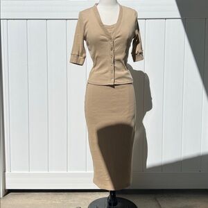 4-Piece Elegant Tan Women's Skirt Set